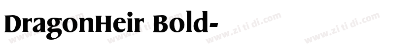 DragonHeir Bold字体转换